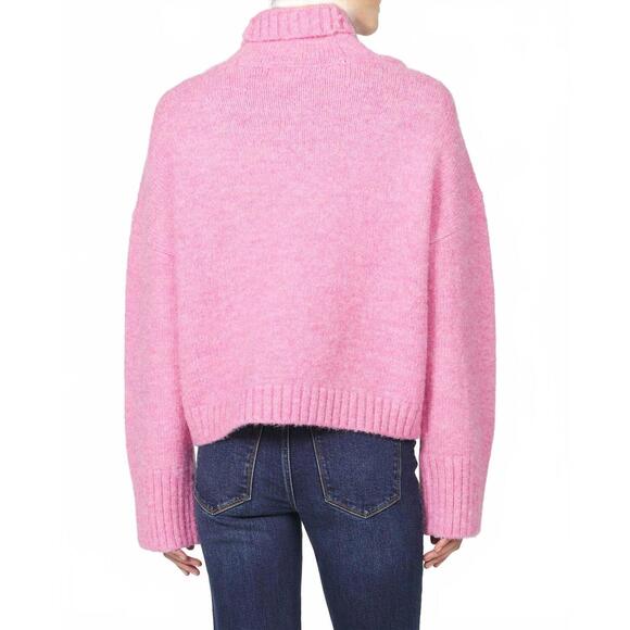 NEW DEAR JOHN DENIM evangeline turtleneck sweater in pink lemonade - Picture 3 of 4